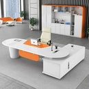 Gauss · White L-Shaped Executive Desk