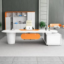 Gauss · White L-Shaped Executive Desk