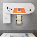 Gauss · White L-Shaped Executive Desk