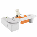 Gauss · White L-Shaped Executive Desk