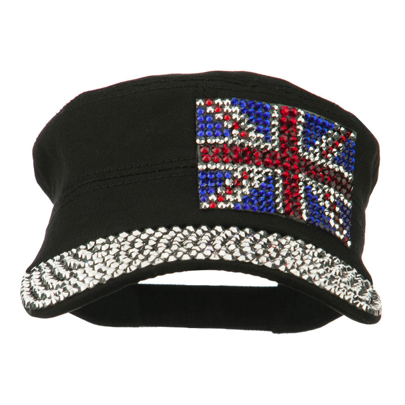 Jewel Army Cap with Great Britain Flag