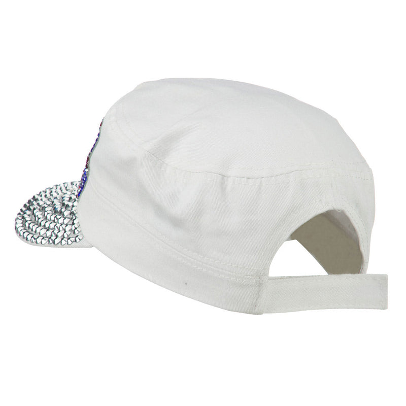 Jewel Army Cap with Great Britain Flag