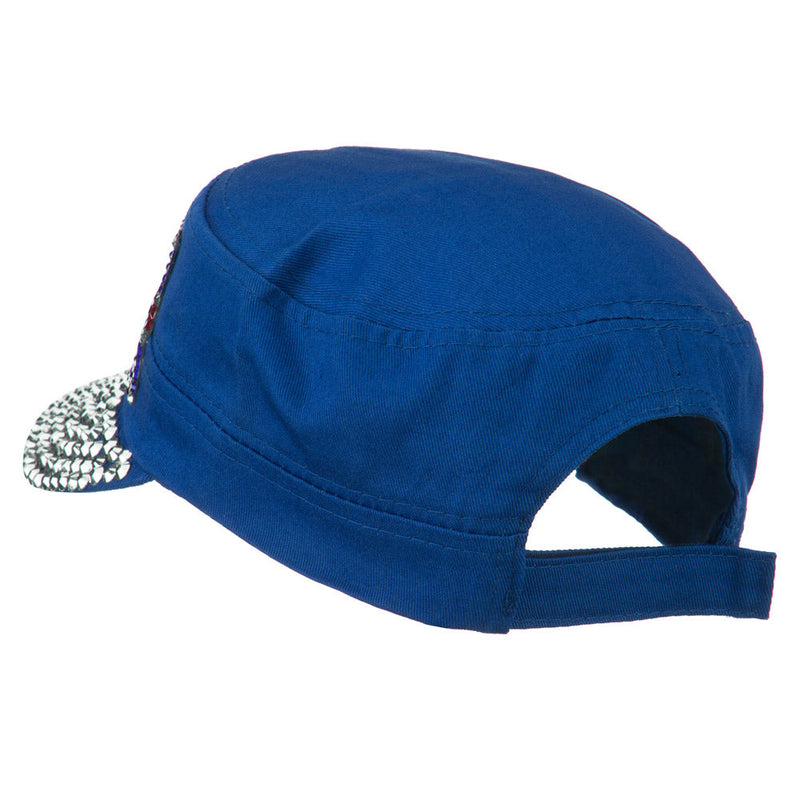 Jewel Army Cap with Great Britain Flag