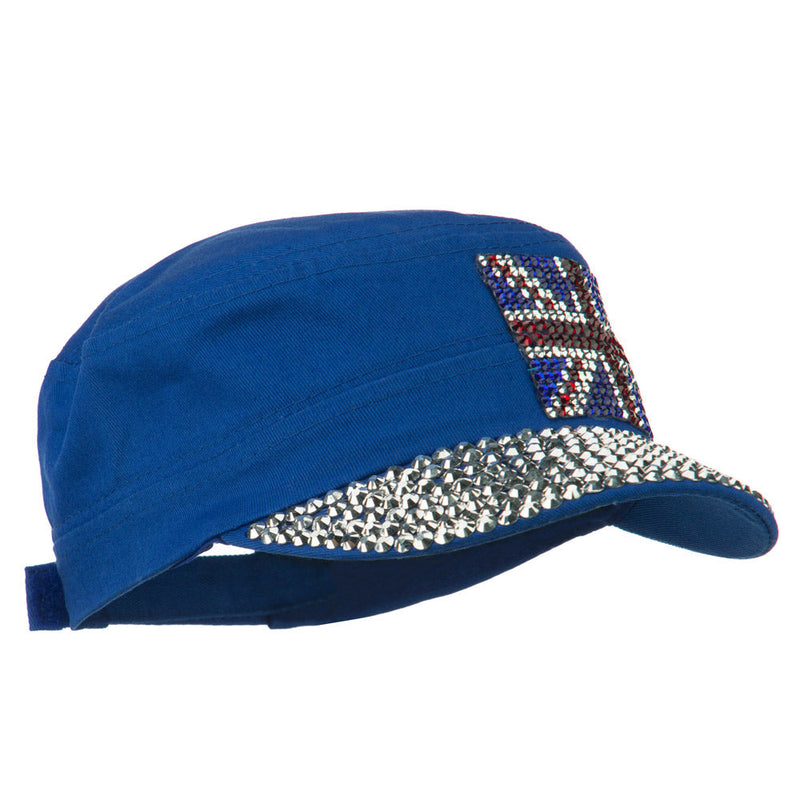 Jewel Army Cap with Great Britain Flag