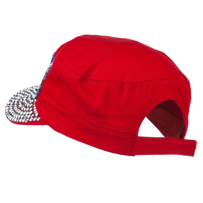 Jewel Army Cap with Great Britain Flag
