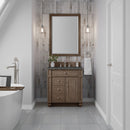 James Martin Bristol 30" Single Bathroom Vanity, Whitewashed Walnut