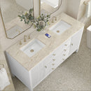 James Martin Myrrin 60" Double Bathroom Vanity, Bright White