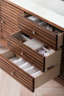 James Martin Linear 72" Single Bathroom Vanity, Mid-Century Walnut