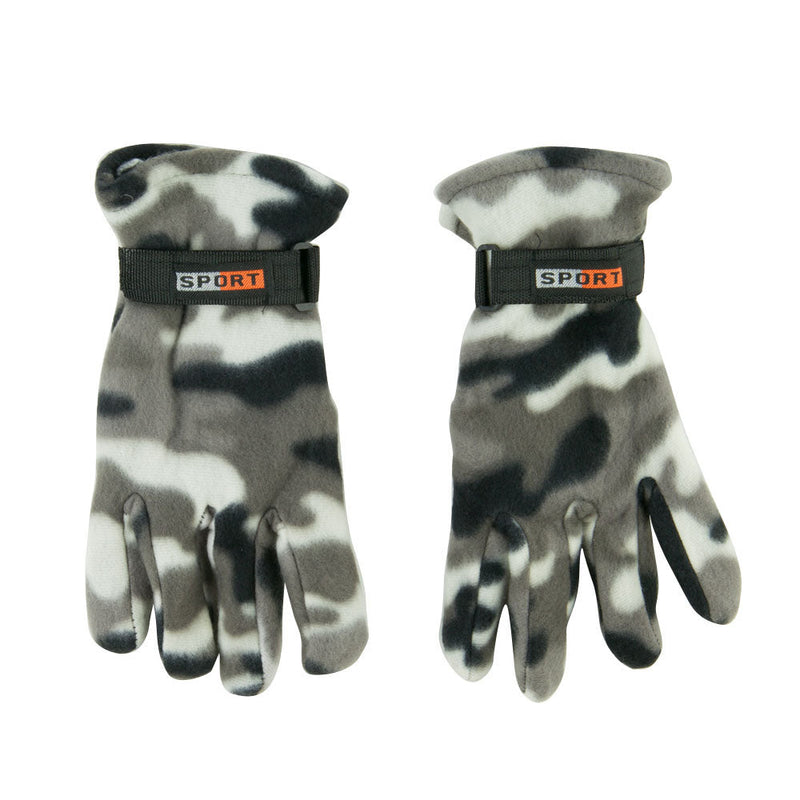 Men's Green Camo Fleece Glove