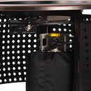 Black Aluminum Fire Table Set with Four Club Chairs