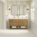 James Martin Breckenridge 60" Double Bathroom Vanity, Light Natural Oak