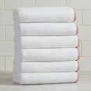 Cotton Border-Stitched 6-Piece Towel Set - Valery Collection by Great Bay Home
