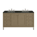 James Martin Chicago 60" Double Bathroom Vanity, Walnut Whisper