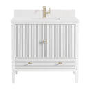 James Martin Myrrin 36" Single Bathroom Vanity, Bright White