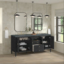 James Martin Myrrin 72" Double Bathroom Vanity, Carbon Oak