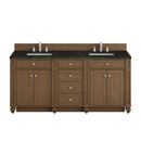 James Martin Bristol 72" Double Bathroom Vanity, Saddle Brown