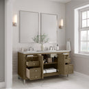 James Martin Chicago 60" Double Bathroom Vanity, Walnut Whisper