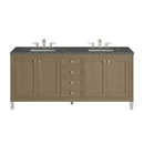 James Martin Chicago 72" Double Bathroom Vanity, Walnut Whisper