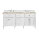 James Martin Lorelai 72" Double Bathroom Vanity, Bright White