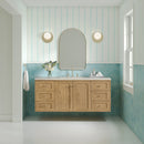 James Martin Laurent 60" Dual Mount Single Bathroom Vanity, Light Natural Oak