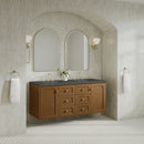 James Martin Laurent 60" Dual Mount Double Bathroom Vanity, Honey Oak