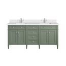 James Martin Brittany 72" Double Bathroom Vanity, Bright White