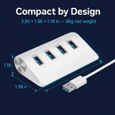 USB 3.0 Hub Aluminum Expansion Dock with Four Ports by LJGDeals