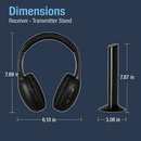 Wireless RF Headphones Over-Ear Headset for TV & Gaming by LJGDeals