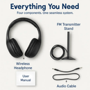 Wireless RF Headphones Over-Ear Headset for TV & Gaming by LJGDeals