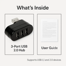 3 Port USB Hub for Easy, Flexible Desktop Expansion by LJGDeals
