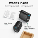 65W USB-C Fast Wall Charger for Laptops & Phones by LJGDeals