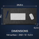 Gaming Mouse Pad - Large Felt Desk Mat for Work by LJGDeals