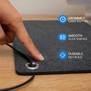 Gaming Mouse Pad - Large Felt Desk Mat for Work by LJGDeals