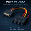 15Pin Y Splitter Cable Adapter for Hard Drive Power by LJGDeals