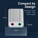 USB Audio Adapter External Stereo Sound Card w/ 3.5mm Headphone Microphone Jack Sound Converter For PC Laptops by LJGDeals