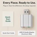USB Audio Adapter External Stereo Sound Card w/ 3.5mm Headphone Microphone Jack Sound Converter For PC Laptops by LJGDeals