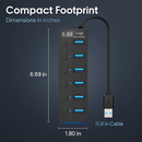 7-Port USB 3.0 Hub with Individual On/Off Switch by LJGDeals