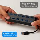 7-Port USB 3.0 Hub with Individual On/Off Switch by LJGDeals