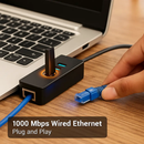 3-Port USB 3.0 Hub for Portable Connectivity by LJGDeals