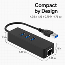 3-Port USB 3.0 Hub for Portable Connectivity by LJGDeals