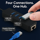 3-Port USB 3.0 Hub for Portable Connectivity by LJGDeals