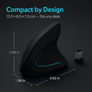 Wireless Vertical Mouse with 6 Buttons and Adjustable DPI by LJGDeals