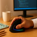 Wireless Vertical Mouse with 6 Buttons and Adjustable DPI by LJGDeals