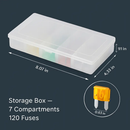 Blade Fuse Set for Cars, Trucks, SUVs - 120-Piece Kit by LJGDeals