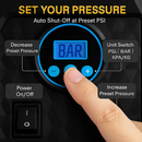 Tire Inflator with LCD Display for Quick Home Inflation by LJGDeals