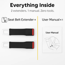 Car Seat Belt Extender 9in for Booster Seats by LJGDeals