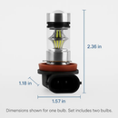 LED Fog Light Bulb for Cars Dual Pack High-Quality by LJGDeals