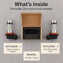 LED Fog Light Bulb for Cars Dual Pack High-Quality by LJGDeals