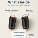 Dual Port USB Type-C Car Charger with Fast Charge by LJGDeals