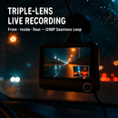 Car Dash Camera 3-Lens Front Inside Rear Recording by LJGDeals